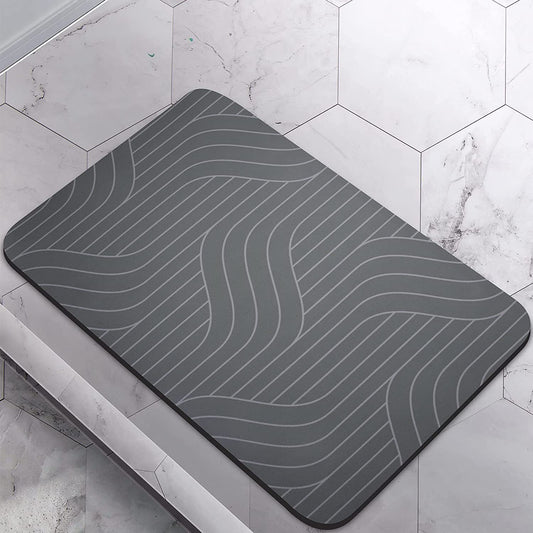 Light Luxury Nordic Bathroom Bathroom Entrance Non-slip Diatom Oil Floor Mat